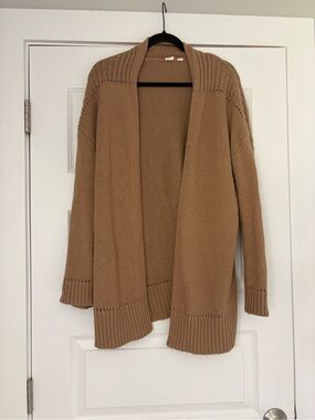 GAP Open-Front Camel Cardigan Sweater - Camel